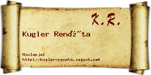 Kugler Renáta névjegykártya
